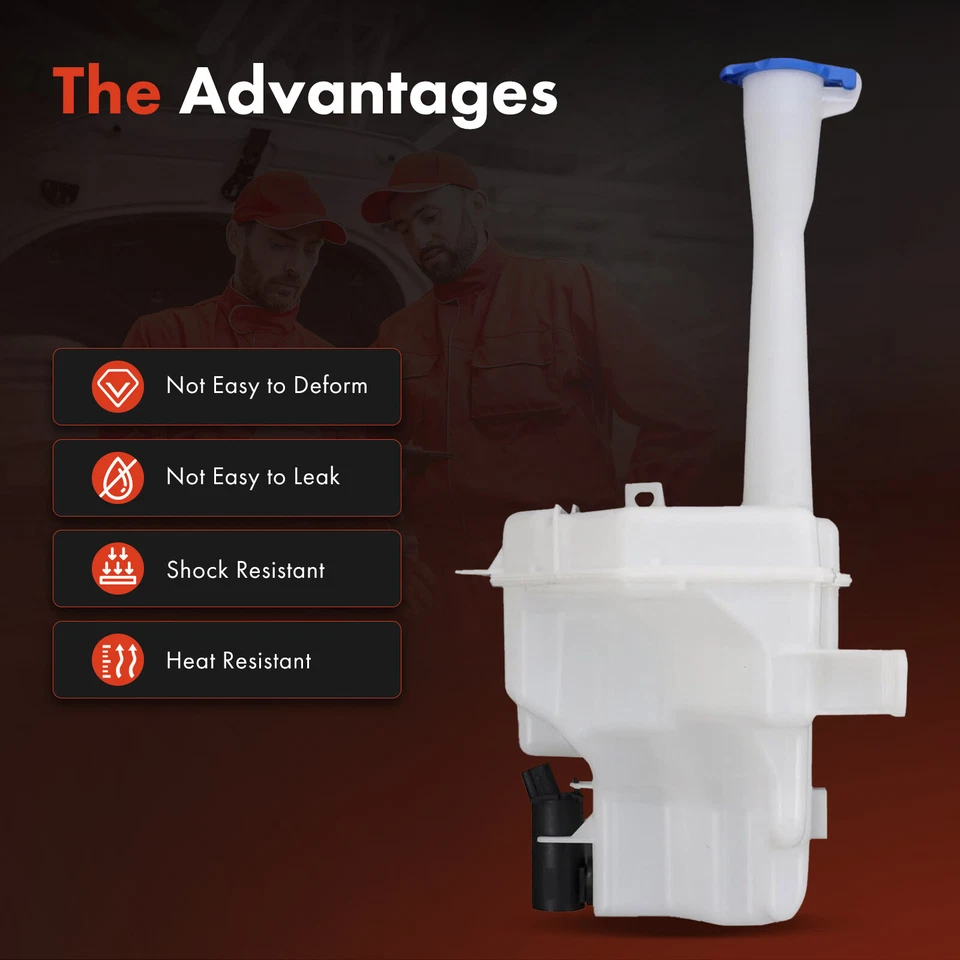 Depósito de lavadora de parabrisas con tapa y bomba para Kia Forte 2011-2013 Forte Koup Foto 3 de 4