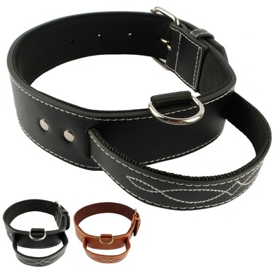 large dog collar with handle