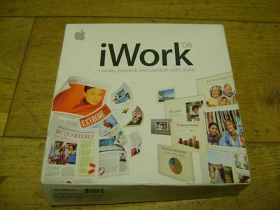 Apple iWork '06 P/N MA222Z/A Pages 2 Keynote 3 mit Benutzerhandbüchern, Lizenz Vintage