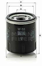 Mann-Filter W 68 oil filter for Aixam, Renault