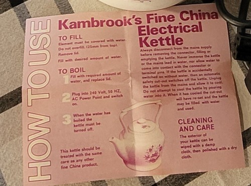 Vintage Kambrook China Kettle - Picture 7 of 8
