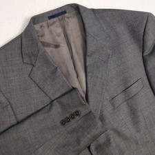 Daniel Cremieux Loro Piana 100 Wool Sport Coat Mens 46R Blazer 2 Button Gray