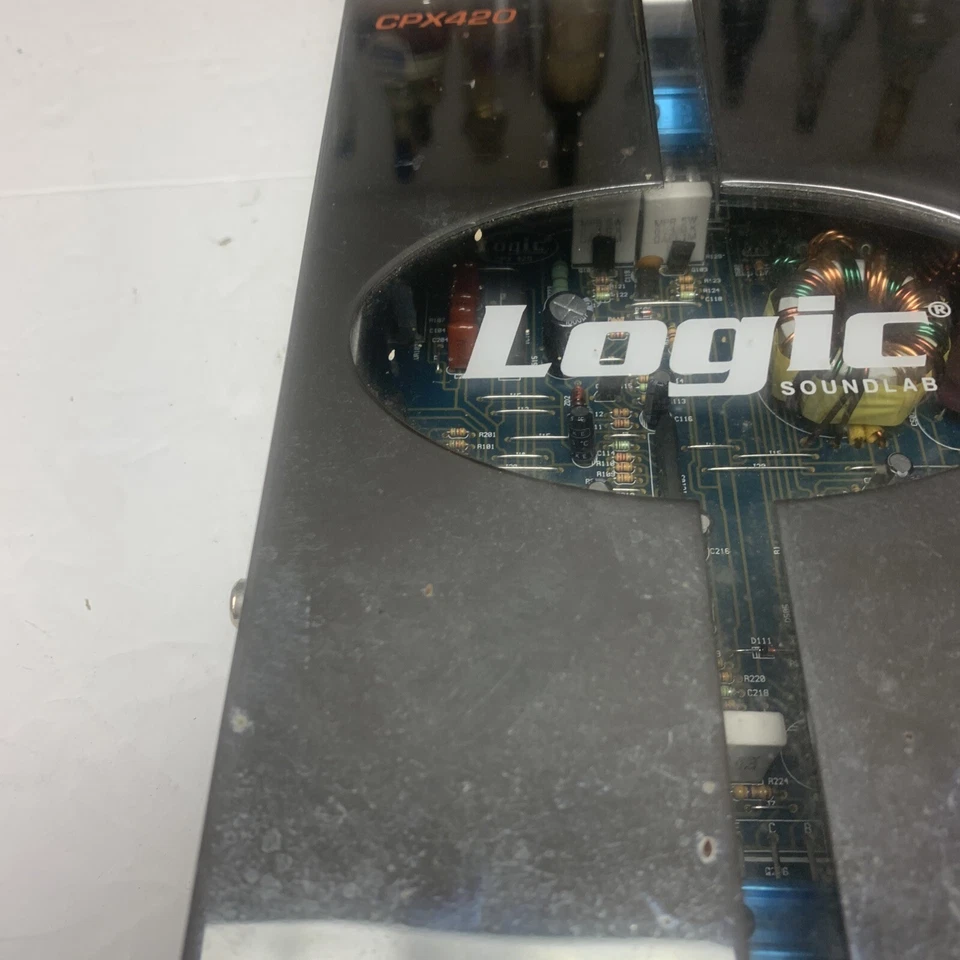 OLD SCHOOL Logic Soundlab CPX420 Amplifier Mosfet Amplifier 2 Channel 420 Watts - Image 4 of 4