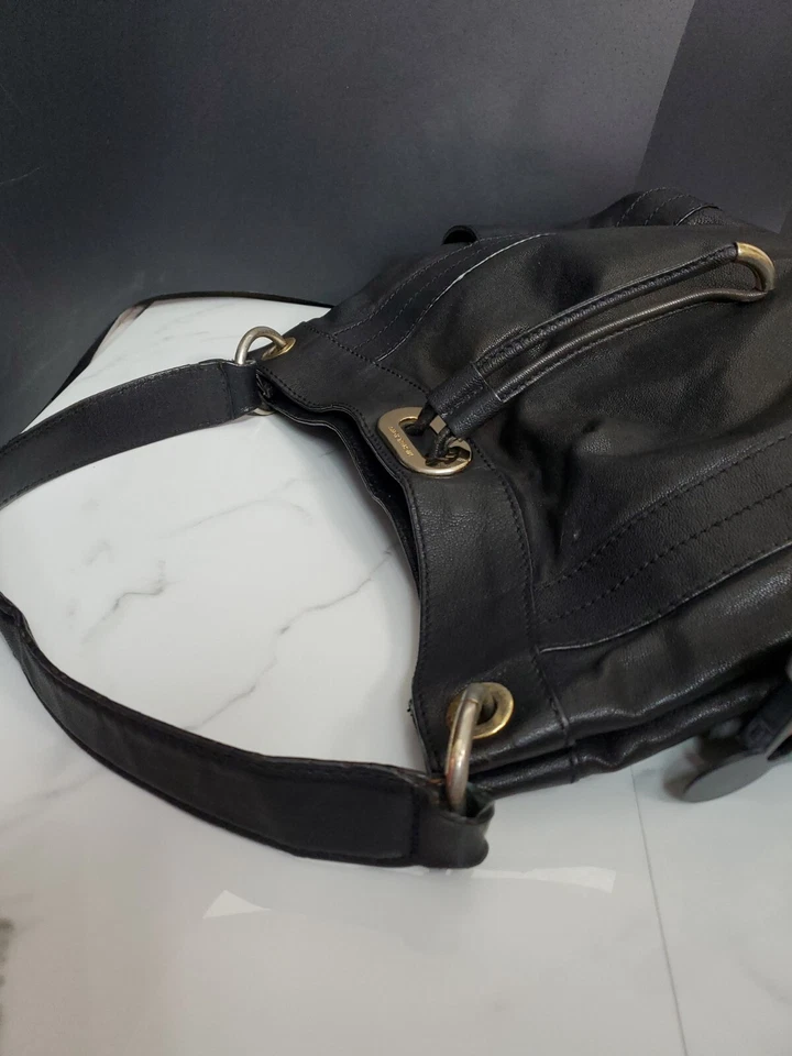 Michael Kors Black Leather Hobo Large Shoulder Bag 14x11.5x4.5" - Image 4 of 4