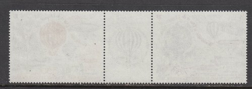 FRENCH ANTARCTIC TERRITORY: 1984 Manned Flight Centenary strip SG 190a, MUH. - Picture 2 of 2