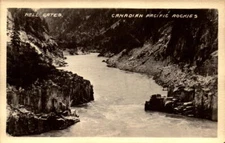 Postcard Hell Gates Canadian Pacific Rockies AZO rppc photo card Unused
