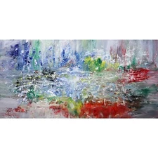 CITY LIGHTS Abstract Original Painting Modern Art for Business Office Wall Decor