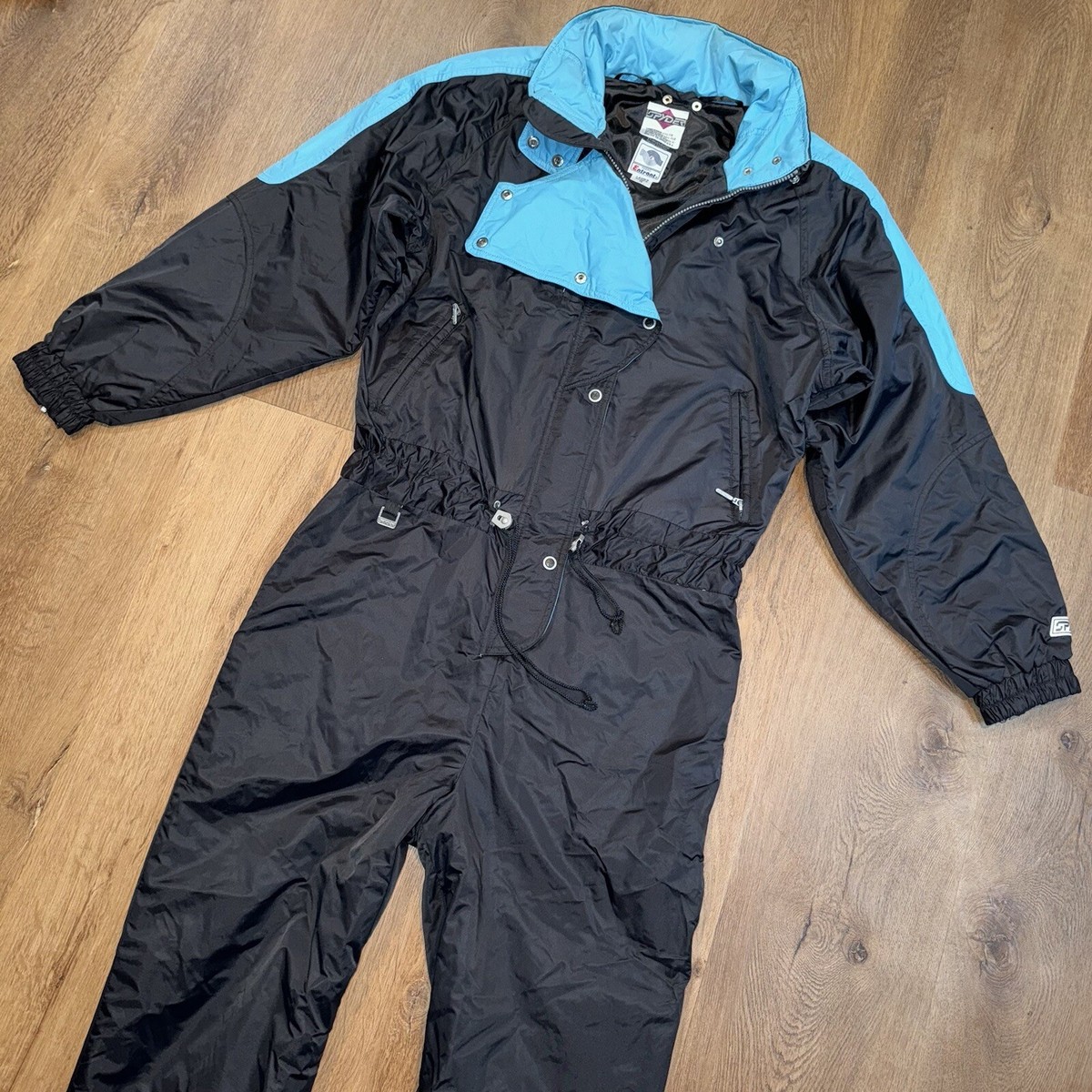Vtg Spyder Ski Suit One Piece Snowsuit Snow Bib Jumpsuit Retro 80s