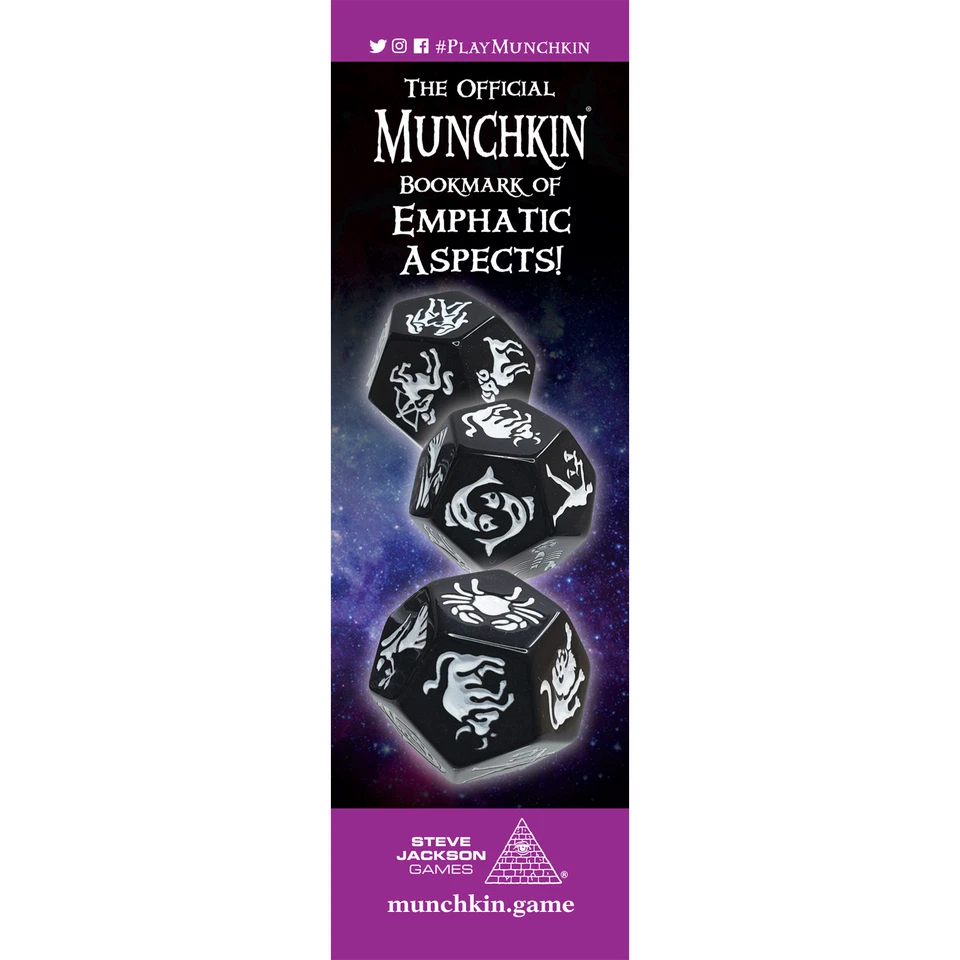 The Zodiac Die w/ Munchkin Bookmark of Emphatic Aspects Promo Steve Jackson - Image 3 of 4