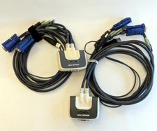 (Lot of 2) IOGEAR 2-Port USB KVM Switch GCS632U - Excellent condition!