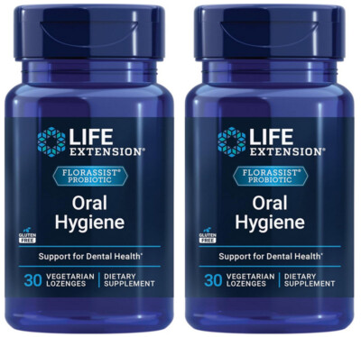 FLORASSIST ORAL HYGIENE 60 Lozenges  PROBIOTIC DENTAL HEALTH LIFE EXTENSION