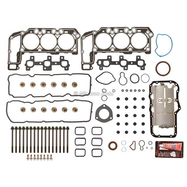 Full Gasket Set Head Bolts Fit 05-09 Jeep Grand Cherokee Dodge Durango 3.7 SOHC - Image 2 of 4