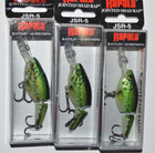3 lures rapala jsr-5 jsr05 bb baby bass shad rap jointed 2" bass pickerel lure