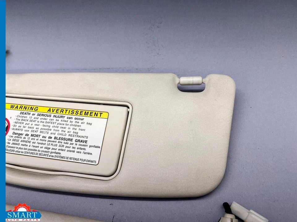 Lexus SC430 Z40 Sunvisor Sun Visor Beige Set Left + Right 02-10 OEM - Image 4 of 4