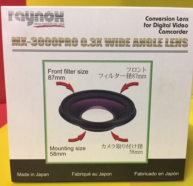RAYNOX MX-3000 Pro ULTRA Wide Angle 0.3x SEMI-Fisheye Lens 58mm To NIKON 58 mm - Image 4 of 4