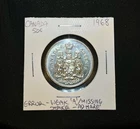 ERROR Weak Strike on 'A' / AD MARE - 1968 Canada 50 cent Coin, Nickel
