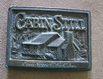 RARE - Vintage Cabin Still Belt Buckle Come Home to the Cabin Rustic Lodge