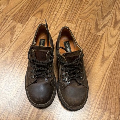 Timberland Men s Brown Leather Lace-Up Sneakers US 8 M Round Toe Rubber