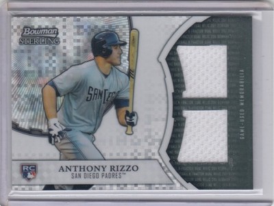 2011 Anthony Rizzo Bowman Sterling ROOKIE XFRACTOR JERSEY /199 - AR Chicago Cubs