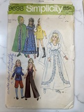 Vtg Simplicity 9698 Size 17 1/2 Inch Doll Clothes Pattern Pre-cut
