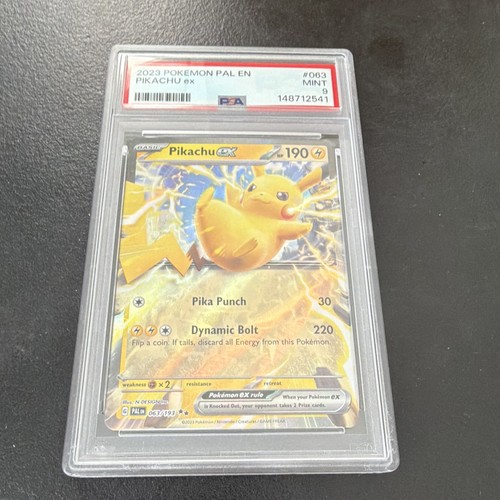 Pikachu ex graded PSA 9 for sale on eBay