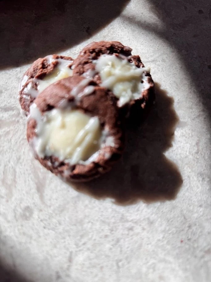 Galletas con huella digital de chocolate * Sin huevo * Galletas de Navidad Foto 4 de 4