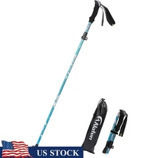 Ultralight Adjustable Trekking Poles W/ EVA Foam Handle Hiking Travel Support US