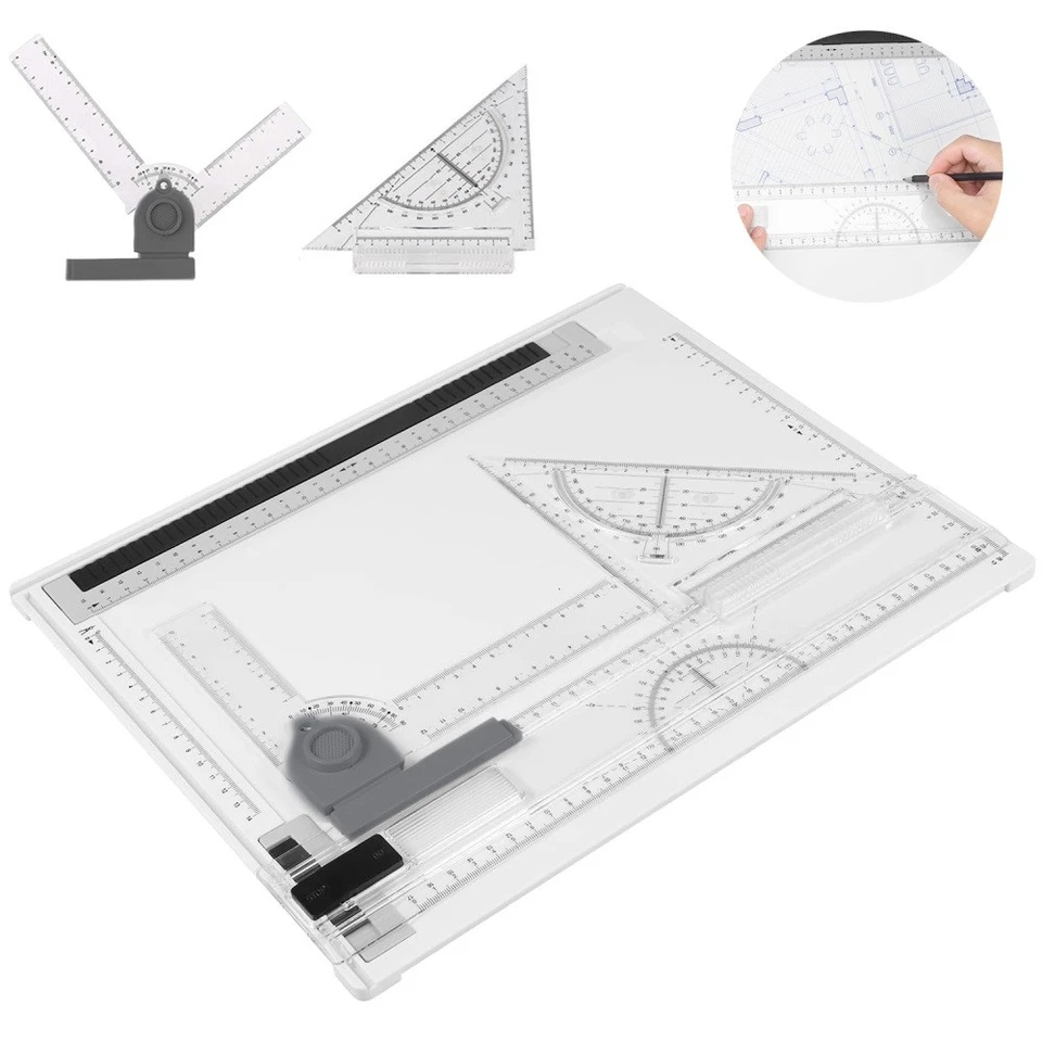 Multifunktional Professionelles Zeichenbrett Zeichenplatte Reißbrett A4 Kit Set. - Bild 2 von 4