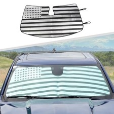 Fit for Dodge Ram 2018-2024, American Flag Sunshade Window Shade Sun Visor