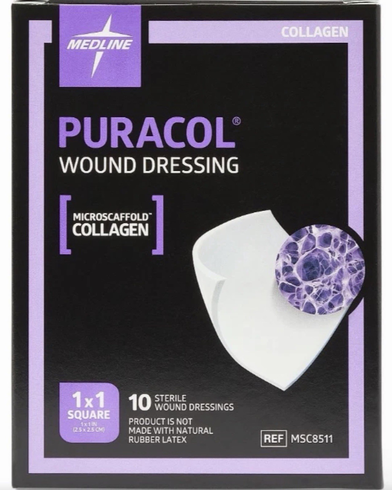 10 Box Medline MSC8522 Puracol Collagen Wound Dressings 2” x 2” Exp 2027