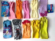 Vintage: 10 par gumowych rękawic rozm. L M S Vileda, Spontex, Chiny - RZADKIE!