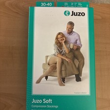 JUZO Soft 2002AD 30-40 mmHg Knee High OT Beige Size IV Silicone Border NEW