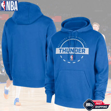 FAST SHIP - Oklahoma City Thunder 2025 Practice Club Logo Hoodie Reprint S-5XL
