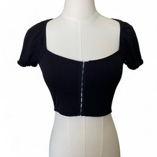 Aritzia Women's Black and Blue Corset
