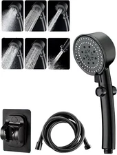 Complete Shower Head Set with Adhesive Holder and 150cm Hose Multi-Function Bat