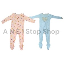 Carter's Baby Girl Long Sleeve Zip-up 1-Piece Footed Pajamas Set of 2 Size 24M
