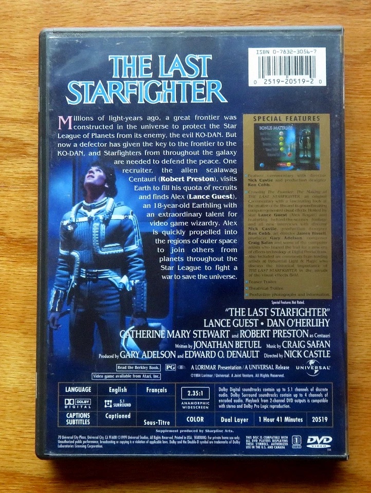 The Last Starfighter, DVD Catherine Mary Stewart, Lance Guest - Image 2 of 2