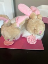 Doudou et Compagnie Paris Bunny Baby Bootie Slippers