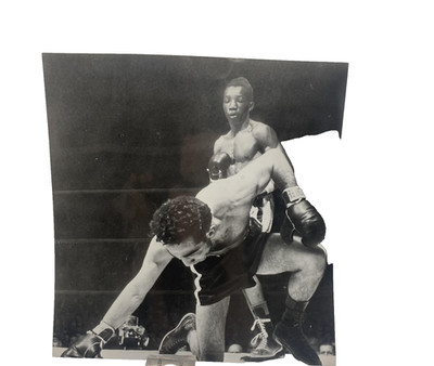 Vintage Willie Pep Sandy Saddler Boxing AP Wirephoto B&W Press Photo 1940s