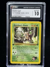 Giovanni’s Pinsir #24 1st Edition Gym Challenge 2000 Pokemon CGC 10 🍃 on eBay