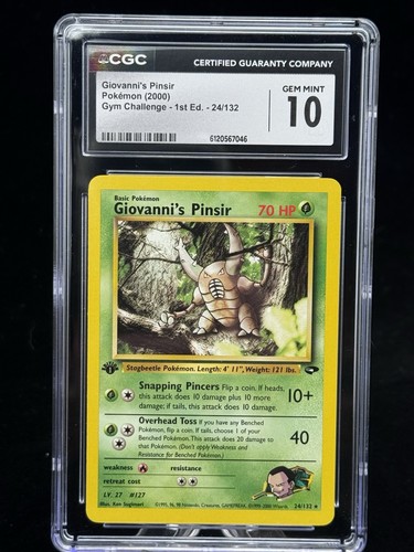 Giovanni's Pinsir (1st Edition) graded CGC 10 for sale on eBay