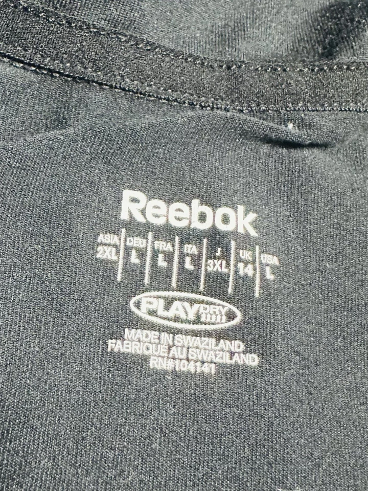 Женский пуловер Reebok четверть квадратного ярда на молнии с длинным рукавом размер США большой - Изображение 2 из 2