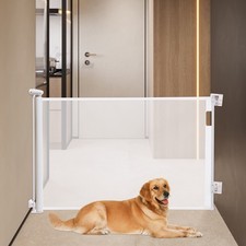 140 86cm Extra Tall Pet Dog Alloy Retractable Gate Indoor Baby Retractable Gate
