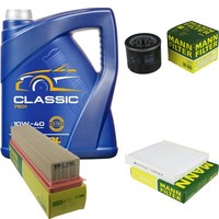 Mann Inspektionspaket 5L Mannol Classic 10W-40 FüR Renault Clio IV 1.2 16V Dacia