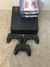 Sony PlayStation 4 Console Wireless with 3 Controllers  7 Games