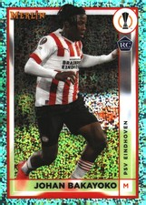 2022-23 Merlin UEFA Club Johan Bakayoko #108 Aqua Speckle Refractor /199