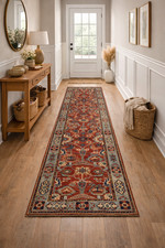 Afghan Afshar Läufer 290x77cm Handgeknüpft Orient Wollteppich Flur Teppich