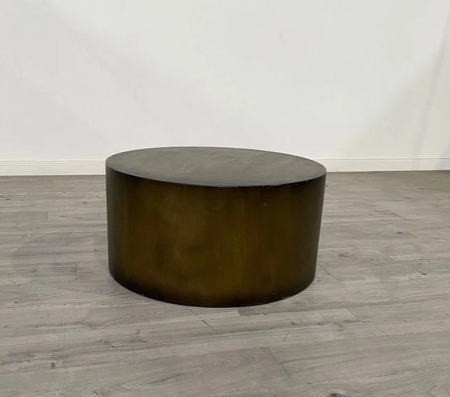 Arighi Bianchi Carrea Brass & Black Round Coffee Table RRP £669