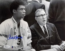 Kareem Abdul Jabbar John Wooden Signed 8x10 UCLA Bruins Basketball Photo JSA BAS