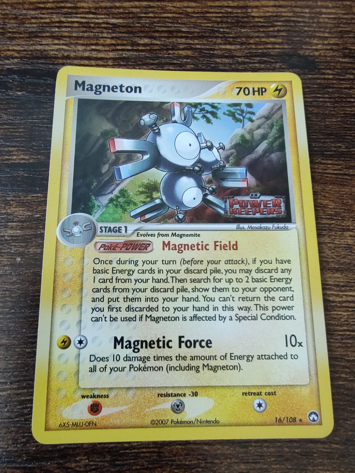 Pokemon EX Power Keepers Magneton 16/108 Reverse Holo Stamped